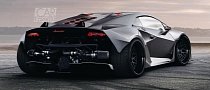 Twin-Turbo Lamborghini Sesto Elemento Widebody Rendering Is Ready To Offend