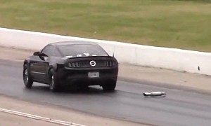 Twin-Turbo MT82 Ford Mustang Shifts So Hard It Loses a Muffler During Test Run
