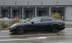 Twin-Turbo V8 2019 Bentley Flying Spur Test Mule Spied in Porsche Overalls
