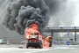 Two Cars Burn on A1 and A2 Highways in Romania