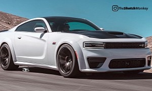 Two-Door Dodge Charger Imagined With Redesigned Headlights