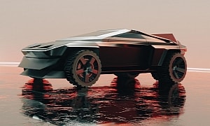 Two-Door Dually Tesla Cybertruck Feels Like Batman's Next Ride in Fantasy Land