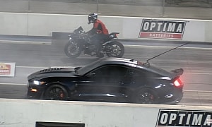 Two Ford Mustang Shelby GT500s Drag Ninja H2R and Dodge Hellcat, the Results Are Hilarious