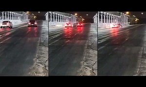 Two Ford Mustangs Go Drag Racing, Forget to Disable Friendly Fire, Crash Ensues
