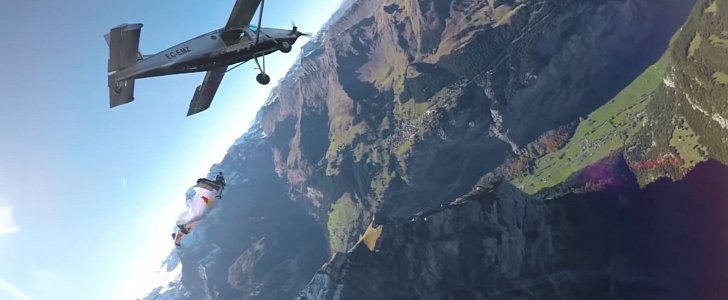 Base jumping into a plane