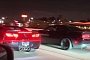 Two Hellcats Troll a 2015 Corvette Z06 on the Highway, They Go Illegal