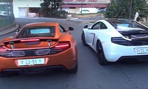 Two McLaren 12C Drivers Stop Traffic in Monaco To Have a Flaming Exhaust Battle