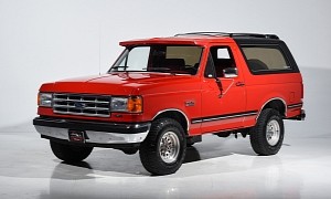 Two-Owner 1987 Ford Bronco XLT Flaunts Crimson Drabs, Plus Teeny Mileage and Price