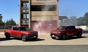 Two Red Rivian R1Ts Are Contra Costa Fire Department's First Green Vehicles