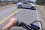 Two Riders Almost Smash Into U-Turning Car