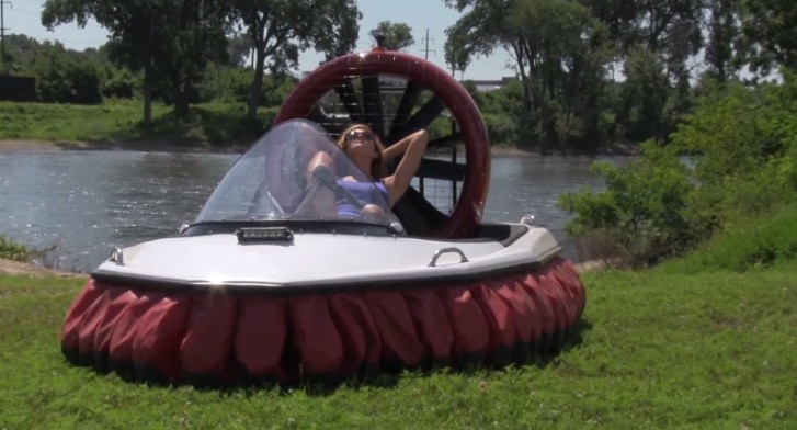Two-Passenger Carbon Fiber and Kevlar Hovercraft Is Summertime Madness