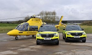 Two Skoda Kodiaq vRS Models Join Local Air Ambulance Service Fleet in the UK