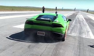 Two Supercharged Lamborghini Huracans Meet an Airfield Runway, Velocity Ensues