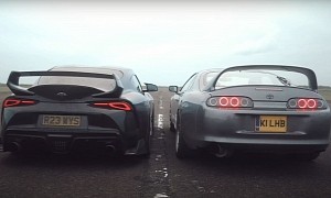 Two Supras Duke It Out on the 1/4 Mile, It's 2020 vs 1993