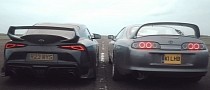 Two Supras Duke It Out on the 1/4 Mile, It's 2020 vs 1993