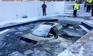 Two Teens Crash a Lexus ES Into A Pool, The Road To School Is Dangerous