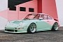 Two-Tone Ice-Creamy Pink and Peppermint 993 Porsche Is Fake, Not How You Imagined