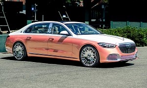 Two-Tone Maybach S 580 Laid on Chromed Forgis Has Those Summer Creamsicle Vibes