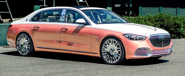 Two-Tone Mercedes-Maybach S 580 Creamsicle on Forgiato 22s 