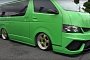Two Toyota Hiace Vans Get Lamborghini Bumpers and Paint