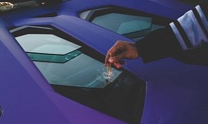 Tyga Ashes His Cigarette on the Glass Engine Cover of His Lamborghini Aventador