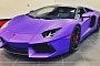Tyga Gets the Gold Wrap Off His Aventador Roadster, Puts a Purple One Instead