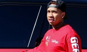 Tyga Seen Driving His Red-On-Black Range Rover: Shopping for Kylie?