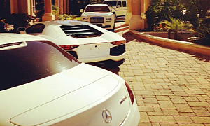 Tyga Shows All-White Car Collection: SLS, Aventador, Rolls and G-Wagon