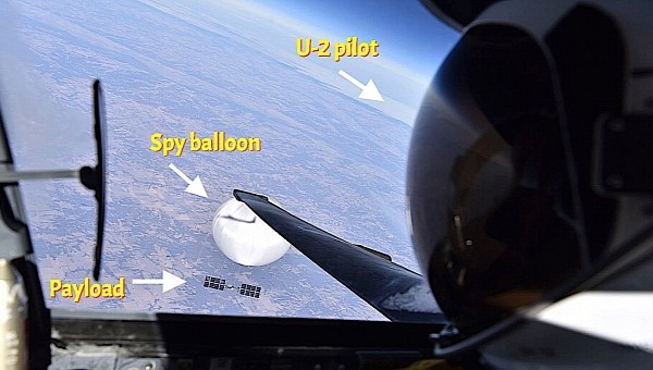 Chinese spy balloon spied on by American spy plane