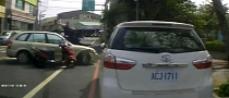 U-Turn on Pedestrian Crossing Causes Hard Scooter Crash