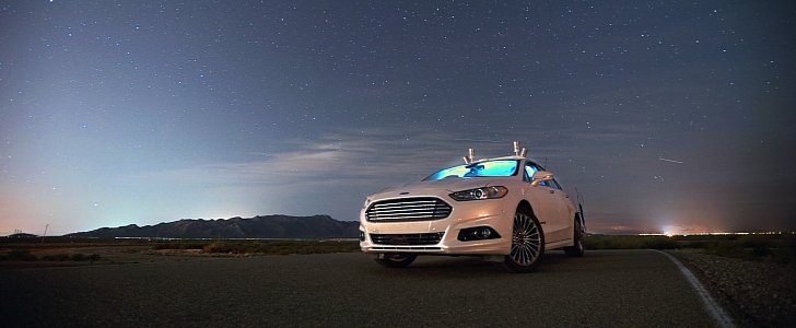 Autonomous car prototype from Ford, equipped with Lidar