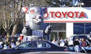UAW Toyota Protests, "Sporadic"