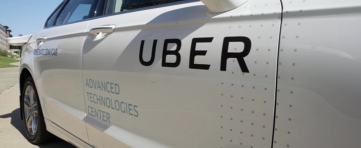 Uber branded Ford Fusion self-driving car prototype