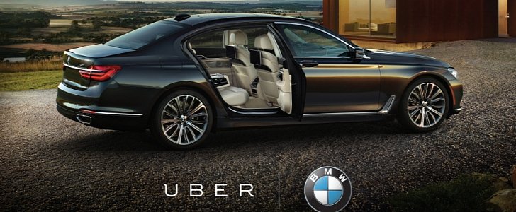 Lucky customers were able to ride in the BMW 7 Series with Uber
