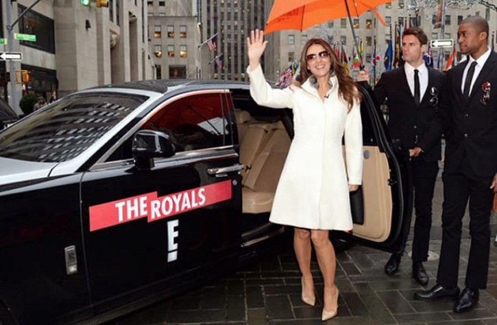British actress Elizabeth Hurley was the first to get a ride