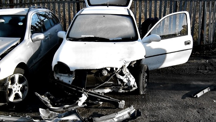 Damaged Vauxhall Corsa