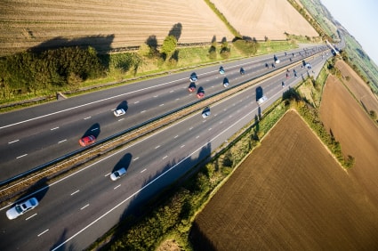 The UK roads are now less crowded