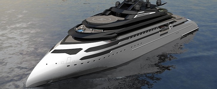 The CX127 superyacht explorer has the X-BOW feature, which allows it to easily cut through rough waters 