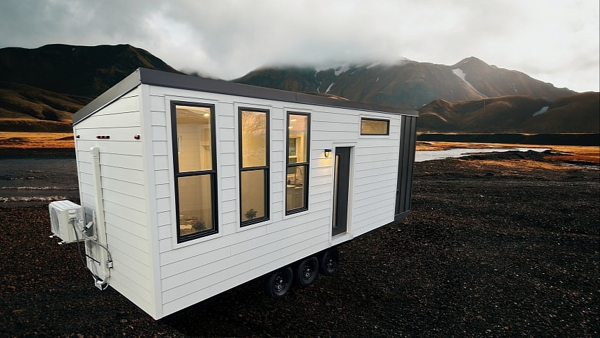 The Forever 24' Studio is a single-level tiny with no bedroom but a great layout