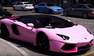 Double Pink Lamborghini Aventador Looks Like Italian Gelato in Toronto