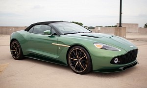 Ultra Rare 2018 Aston Martin Vanquish Zagato Volante up for Grabs in Iridescent Emerald