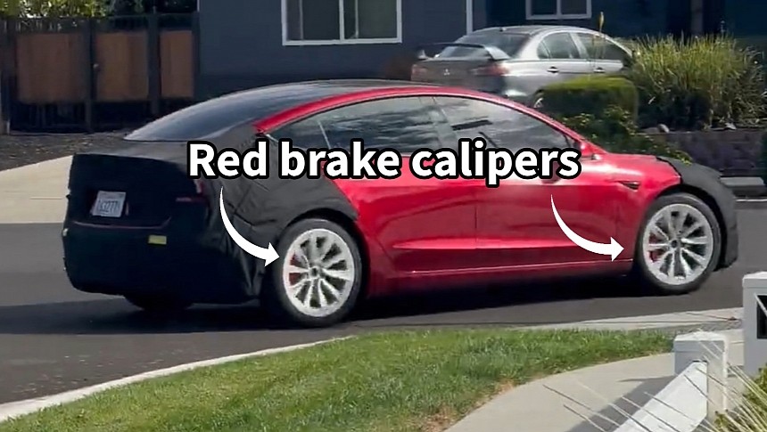 Ultra Red Tesla Model 3 Highland Performance