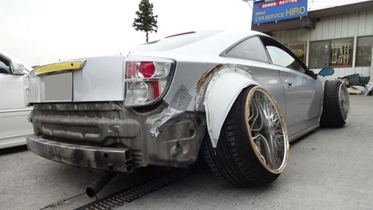 Very Wide Stanced Toyota Celica