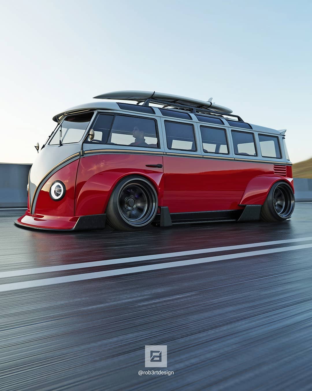 dybtgående Odysseus fax Ultra-Widebody Volkswagen Bus "Volkswide" Looks Like a Porsche Racing Van -  autoevolution