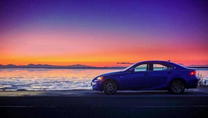 Lexus IS F Sport at sunset