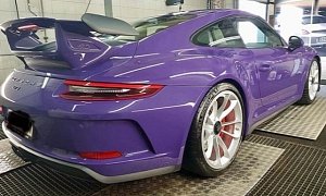 Ultraviolet 2018 Porsche 911 GT3 Looks Striking in Belgium