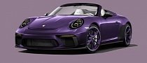 Ultraviolet 2019 Porsche 911 Speedster Shows Screaming Spec