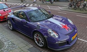 Ultraviolet Blue Porsche 911 GT3 RS Is a Mobile Billboard for Aviation Company