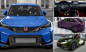 Unannounced 2024 Honda HR-V Type R CUV Rendering Reveals Everything, Inside and Out