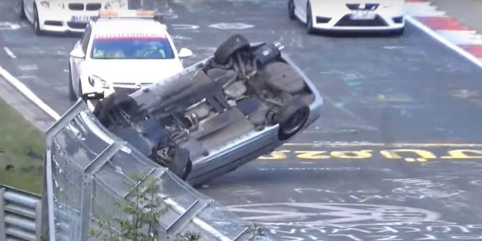 Unaware BMW Driver Has Rollover Nurburgring Crash Right In Front of ...